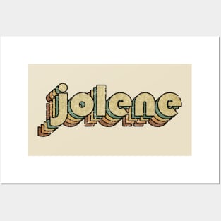 Jolene // Vintage Rainbow Typography Style // 70s Posters and Art